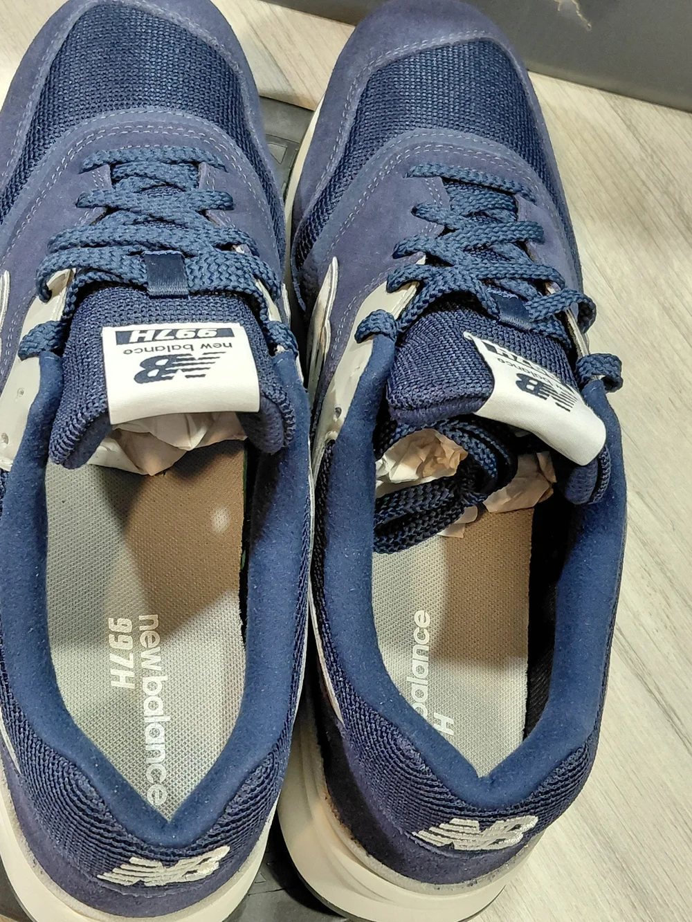 New Balance 997H Men's Navy/Grey Athletic Sneakers Suede & Mesh Upper SIZE 11